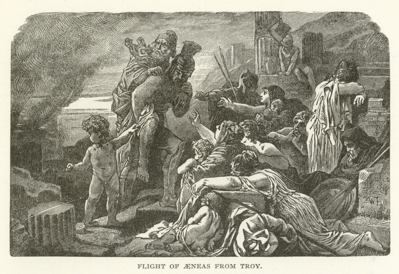 Flight of Aeneas fra Troy av American School