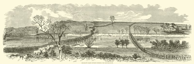 Franklins Grand Division krysser Rappahannock, desember 1862 av American School