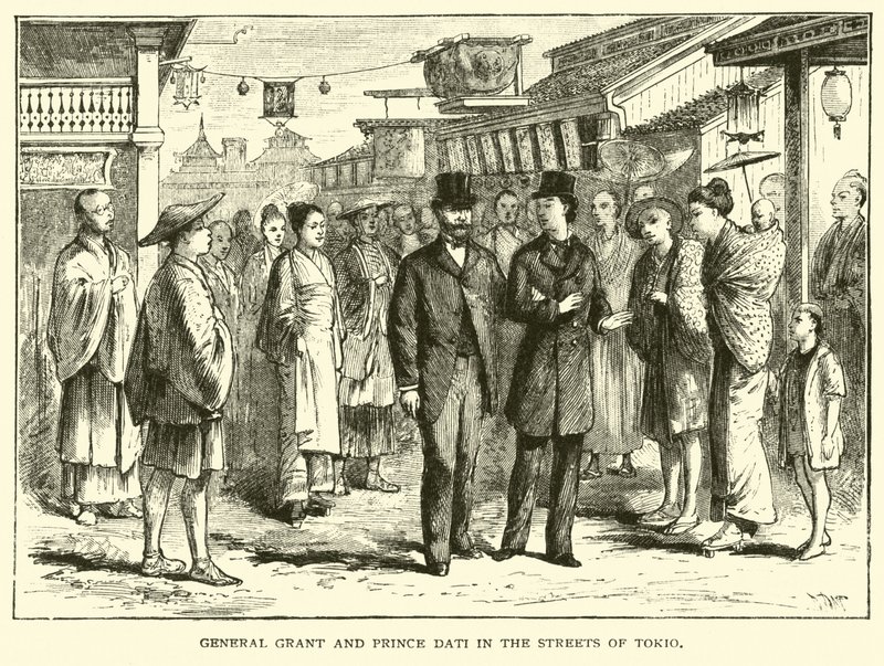 General Grant og Prince Dati i gatene i Tokio av American School