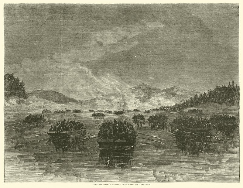 General Hazens brigade på vei nedover Tennessee, oktober 1863 av American School