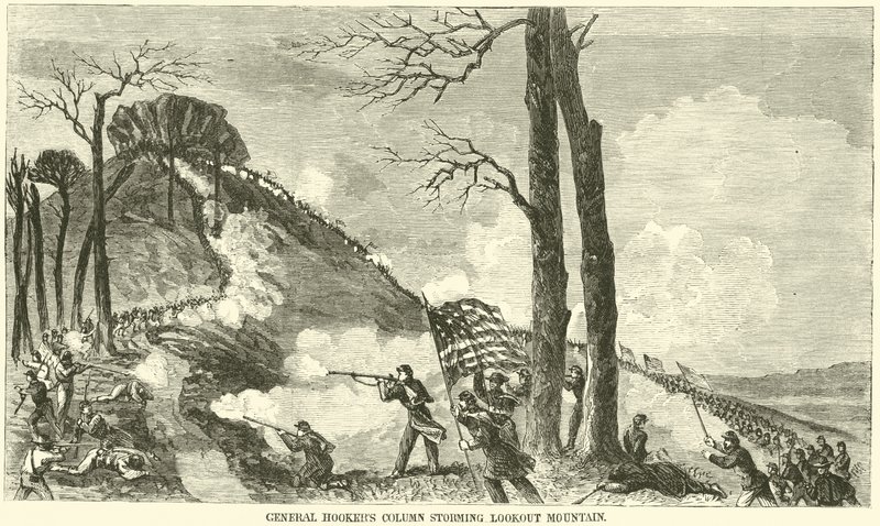 General Hookers kolonne stormer Lookout Mountain, november 1863 av American School
