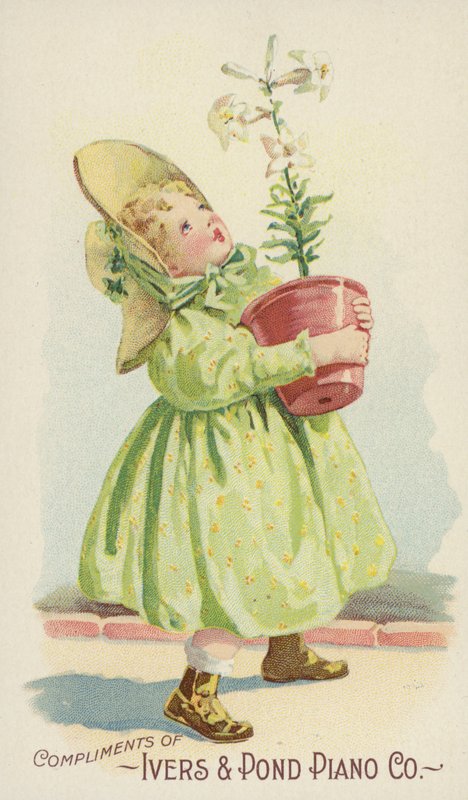 Jente holder Plant Pot av American School