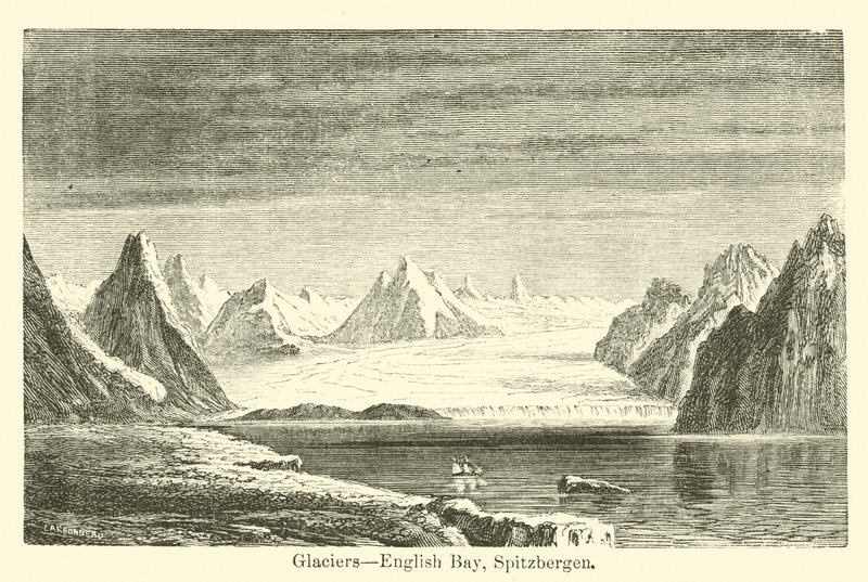 Isbreer, English Bay, Spitzbergen av American School