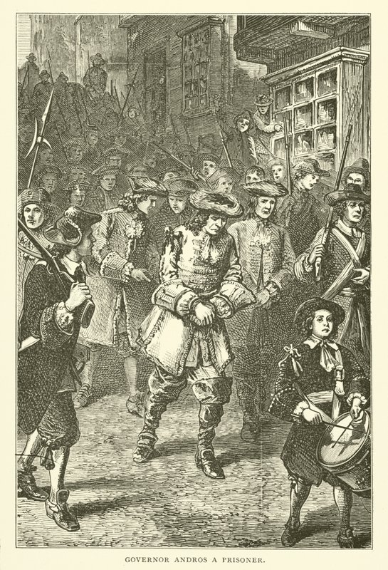 Guvernør Andros en fange, 1689 av American School
