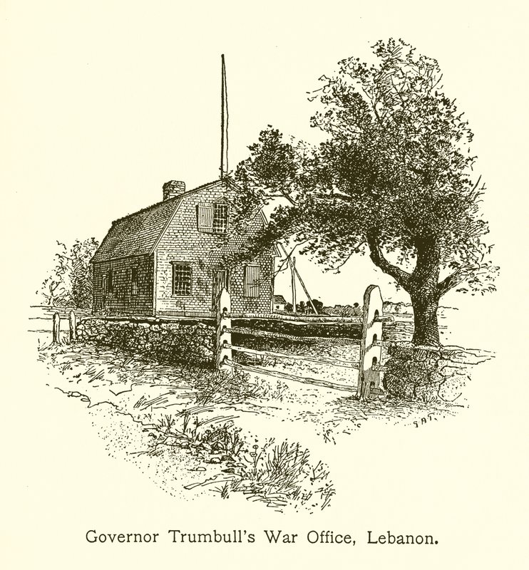 Guvernør Trumbulls krigskontor, Libanon, Connecticut av American School