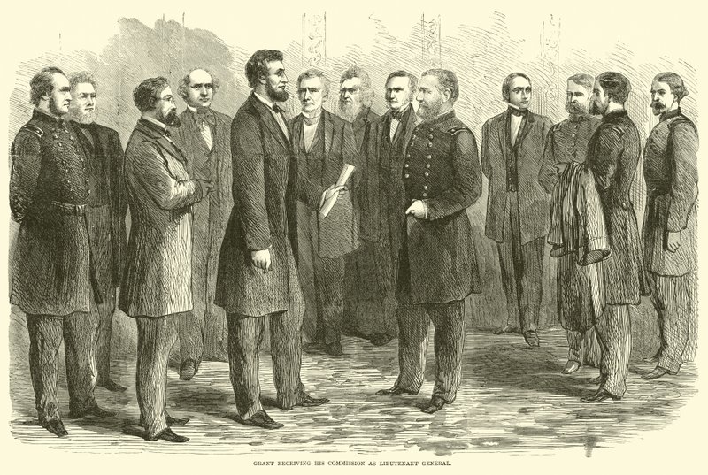 Grant mottok sin kommisjon som generalløytnant, mai 1864 av American School