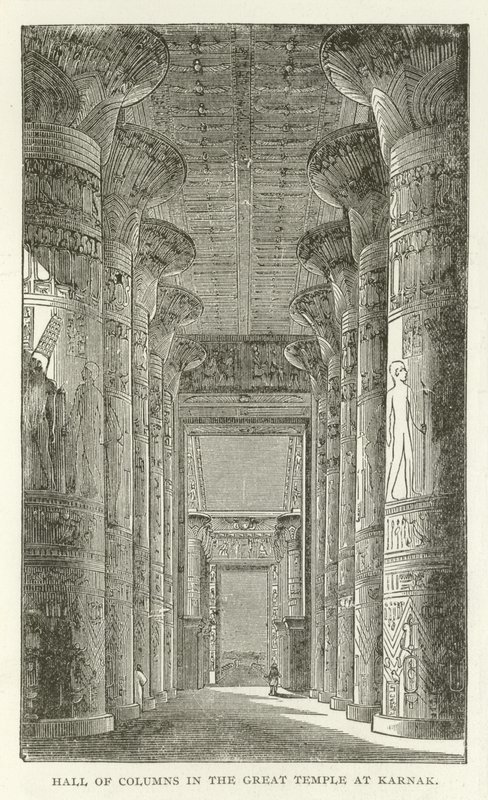 Hall of Columns i det store tempelet i Karnak av American School