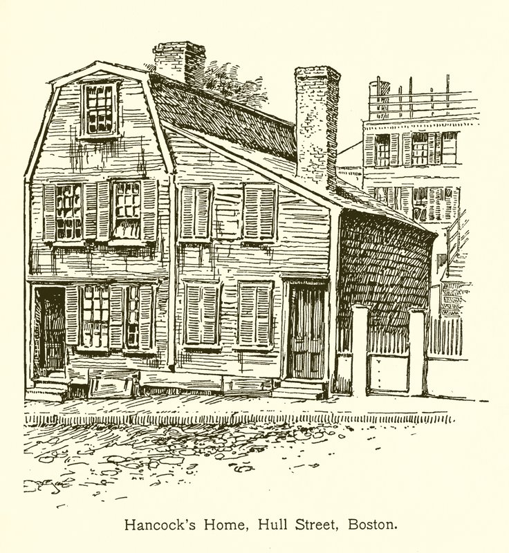 Hancocks Home, Hull Street, Boston av American School