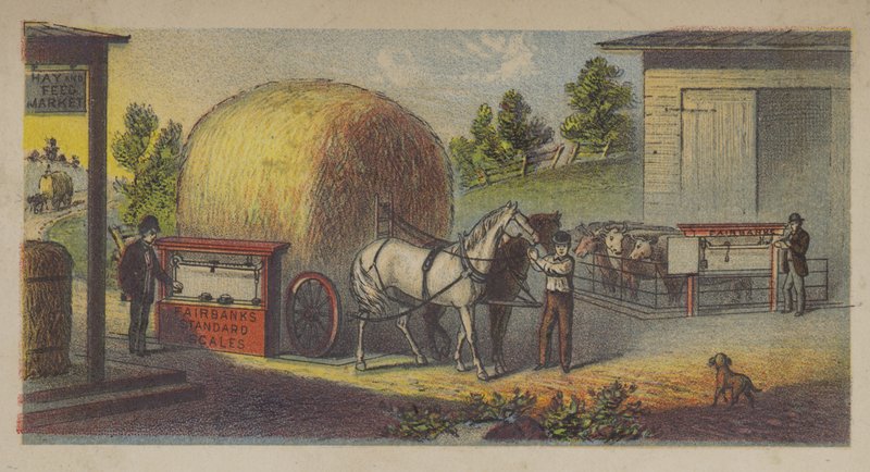 Høy veies på Fairbanks Standard Scales (chromolitho) av American School