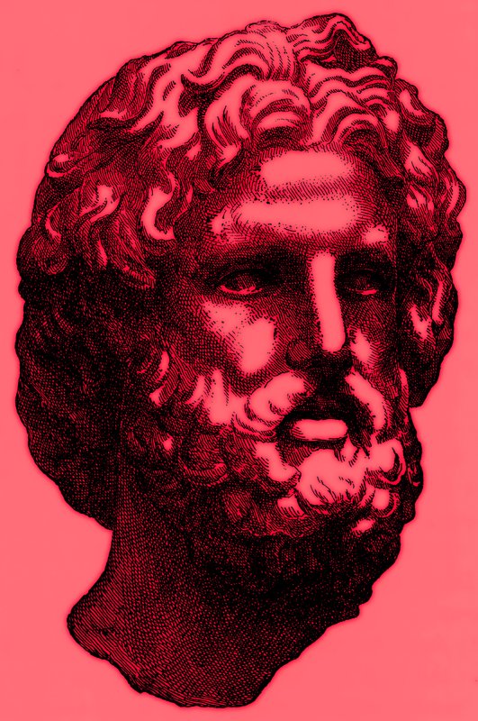 Head of Zeus, illustrasjon fra History of Greece av Victor Duruy, utgitt 1890 (digitalt forbedret bilde) av American School