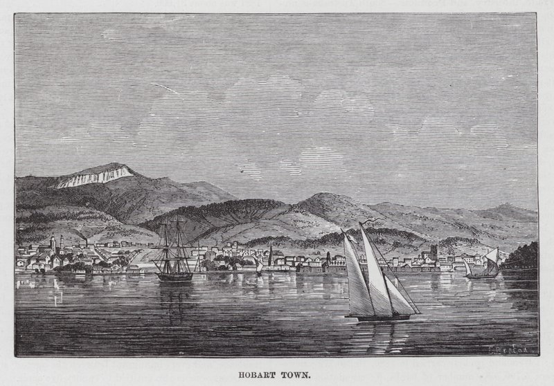Hobart Town (gravering) av American School
