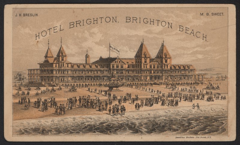 Hotel Trade Card (farget gravering) av American School
