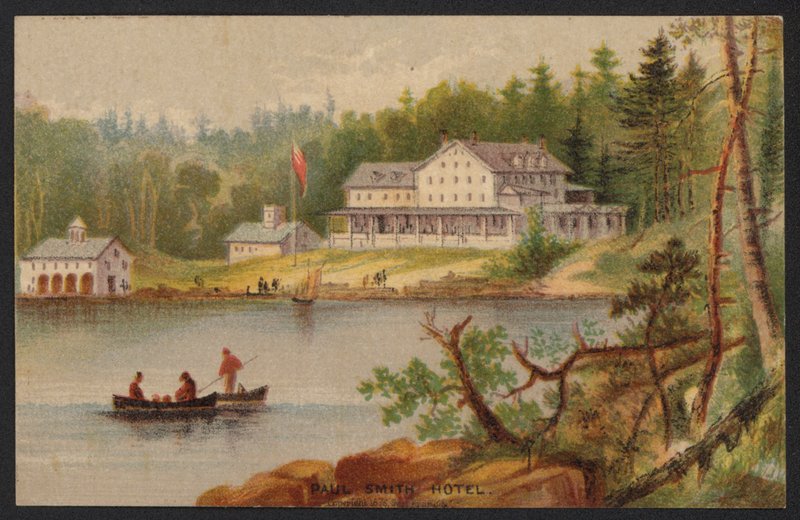 Hotel Trade Card (farget gravering) av American School