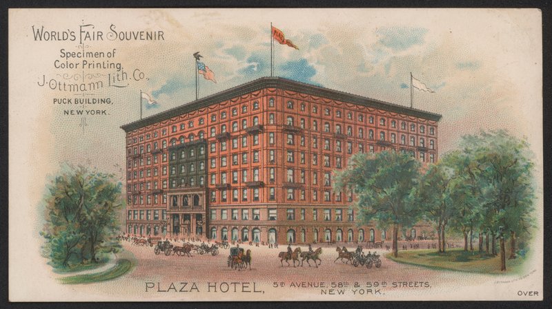 Hotel Trade Card (farget gravering) av American School