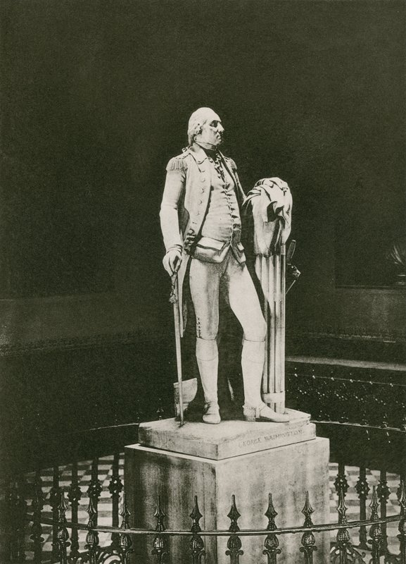 Hudsons-statuen av George Washington (fotogravyr) av American School
