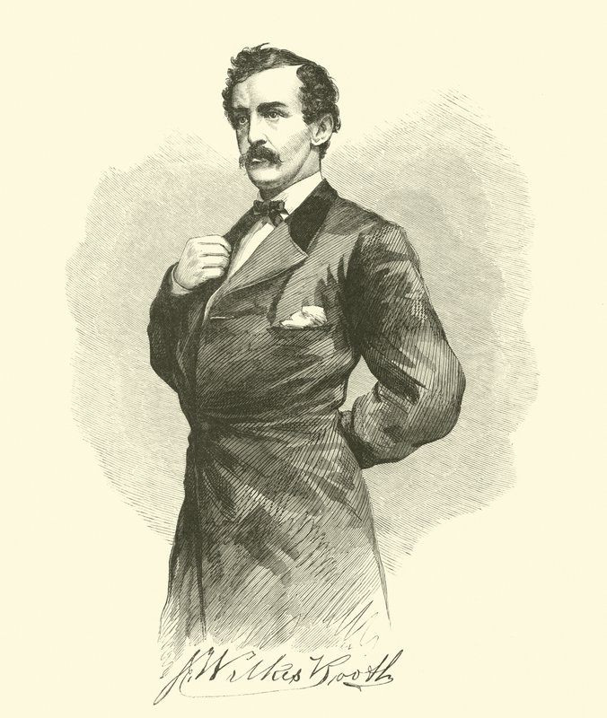 J Wilkes Booth, april 1865 av American School