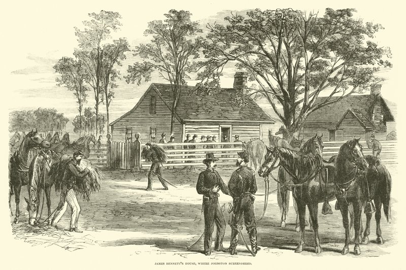James Bennetts House, der Johnston overga seg, april 1865 av American School
