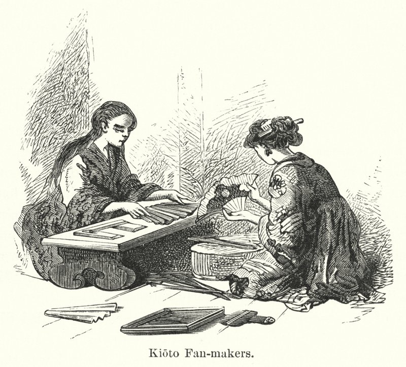 Kioto Fan-makers (gravering) av American School