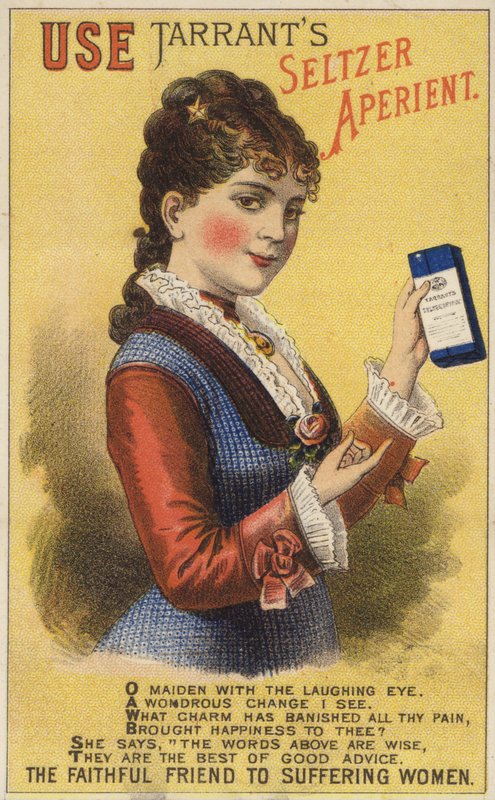 Dame holder flaske av American School