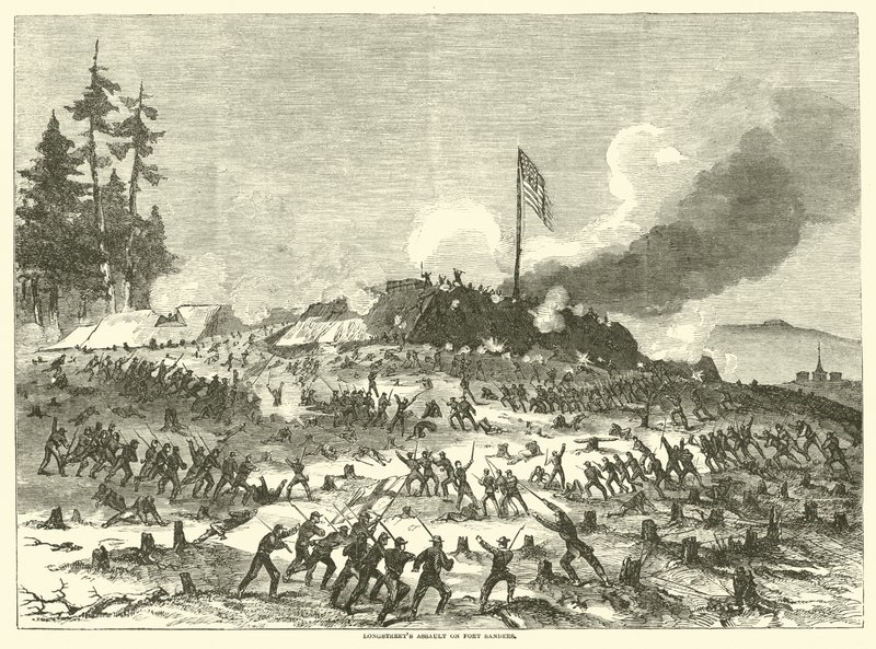 Longstreets angrep på Fort Sanders, november 1863 av American School