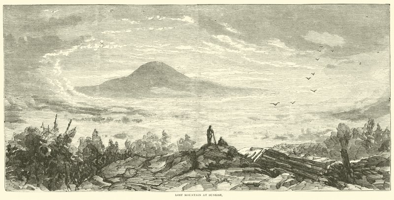 Lost Mountain ved soloppgang, juni 1864 av American School