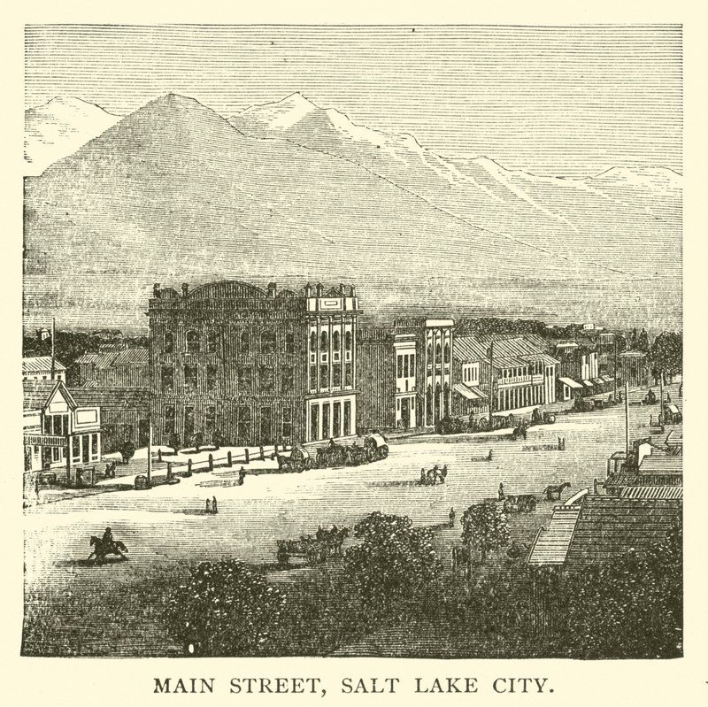 Hovedgaten, Salt Lake City (gravering) av American School