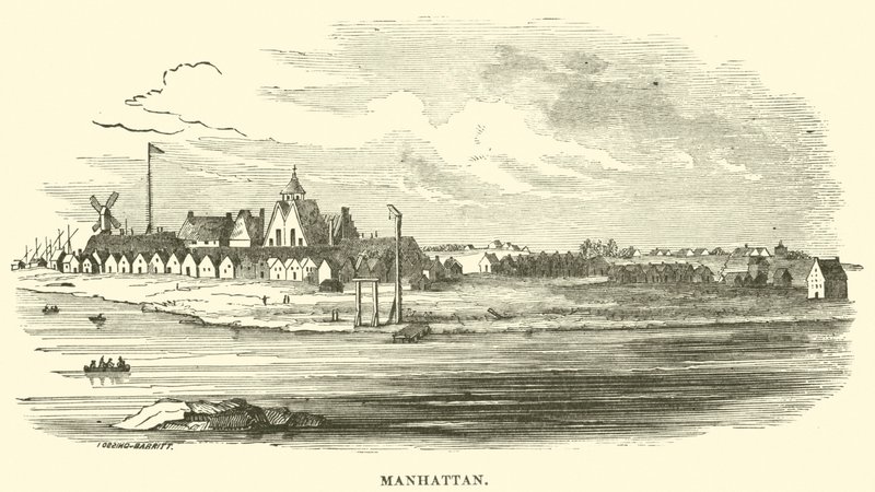 Manhattan (gravering) av American School