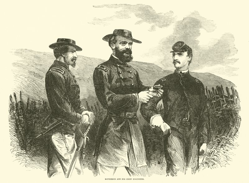 McPherson og hans sjefingeniører, mai 1863 av American School