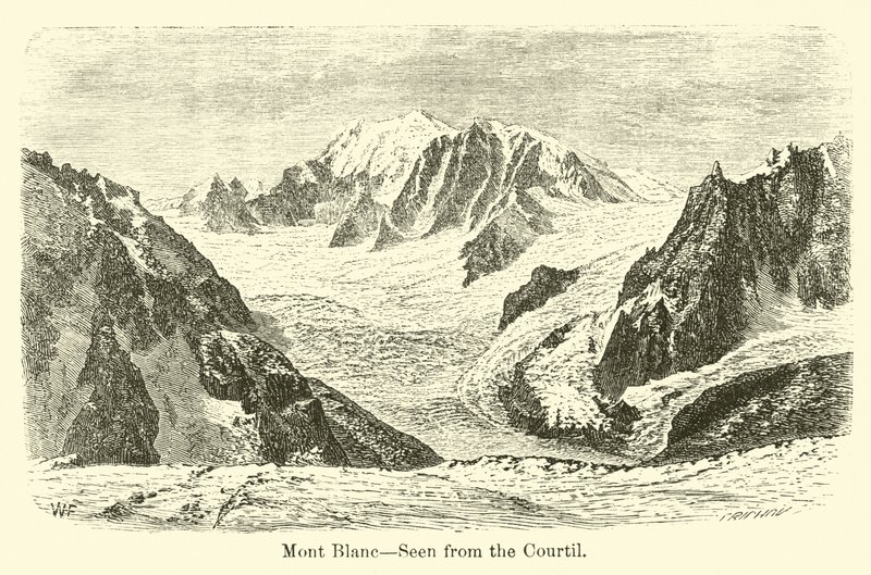 Mont Blanc, sett fra Courtil av American School