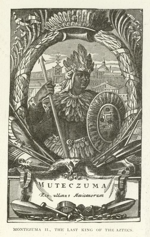 Montezuma II, den siste kongen av aztekerne av American School
