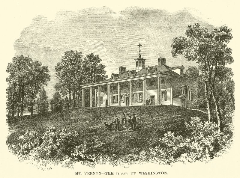 Mount Vernon, Washingtons hjem (gravering) av American School