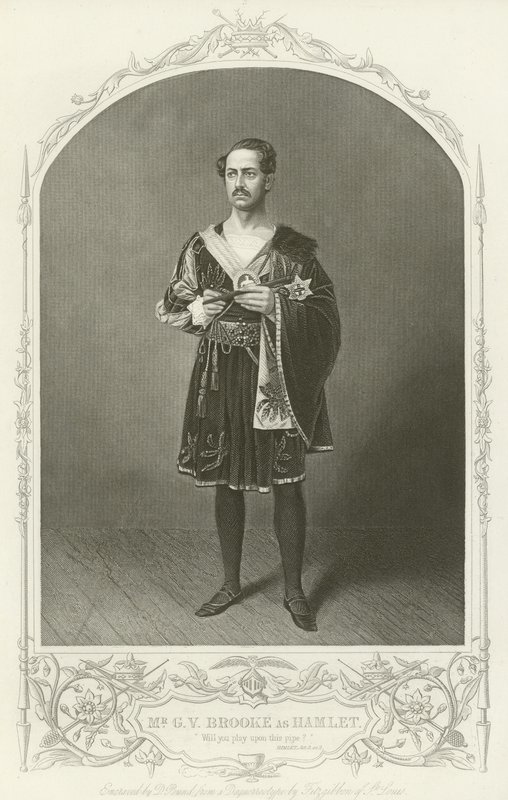 Mr G V Brooke som Hamlet, Act III, Scene II av American School