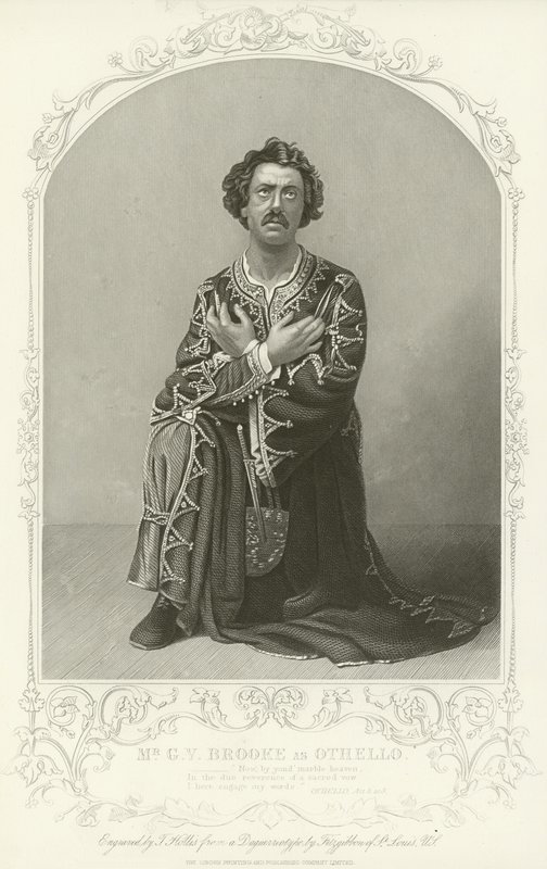 Mr G V Brooke som Othello, Othello, Act III, Scene 3 av American School