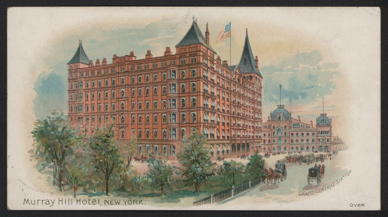 Murray Hill Hotel, New York, USA (farget gravering) av American School