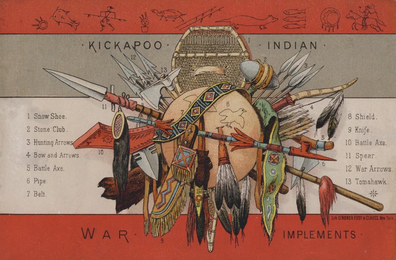 Indianske krigsredskaper av American School