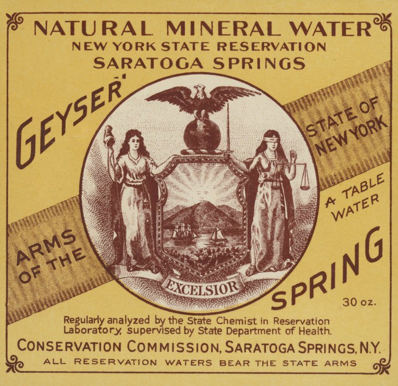 Naturlig mineralvann, New York State Reservation, Saratoga Springs av American School