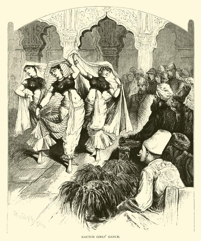 Nautch jenter danser av American School