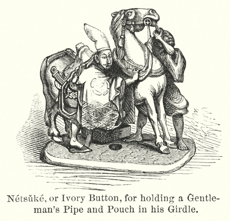 Netsuke, eller elfenbensknapp, for å holde en Gentleman