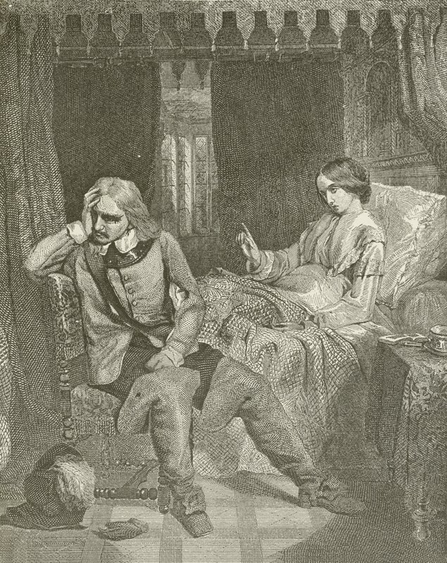Oliver Cromwell ved datterens dødsleie av American School