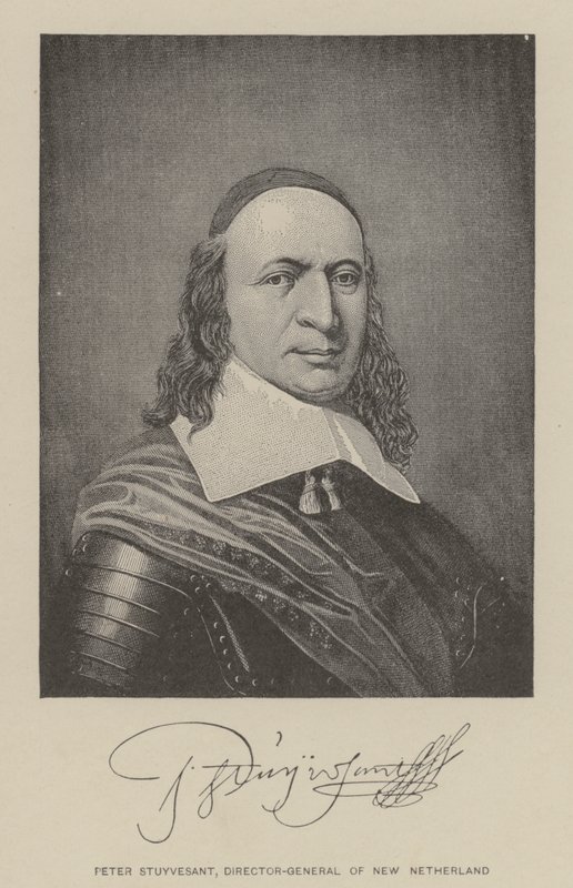 Peter Stuyvesant, generaldirektør for New Netherland (litografi) av American School