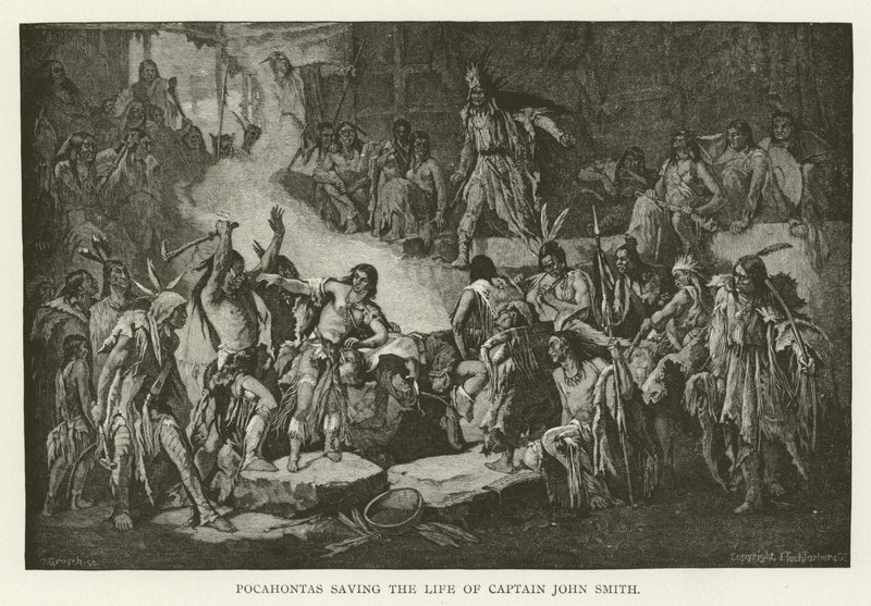 Pocahontas reddet livet til kaptein John Smith av American School