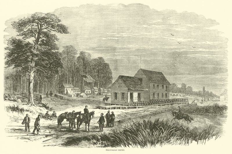 Pocotaligo Depot, januar 1865 av American School
