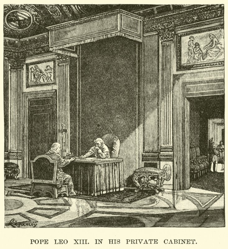 Pave Leo XIII, i sitt private kabinett av American School