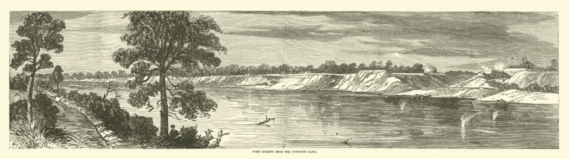 Port Hudson fra motsatt bredd, mai 1863 av American School