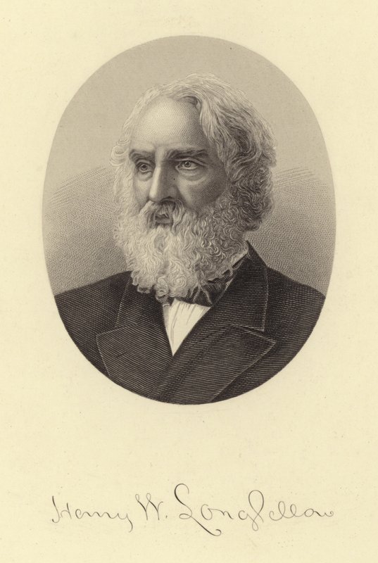 Portrett av Henry Wadsworth Longfellow av American School