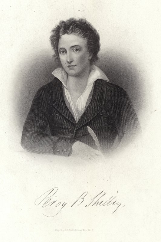 Portrett av Percy Bysshe Shelley av American School