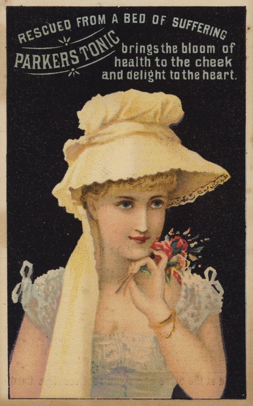 Pretty Lady Smelling Flowers av American School