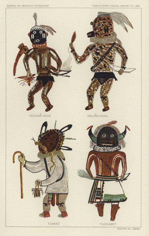 Puukon Hoya, Paluna Hoya, Tcanau, Tuckubot (farge litho) av American School