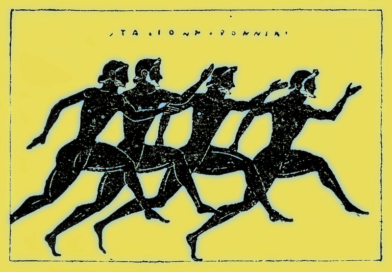 Race, illustrasjon fra History of Greece av Victor Duruy, utgitt 1890 (digitalt forbedret bilde) av American School