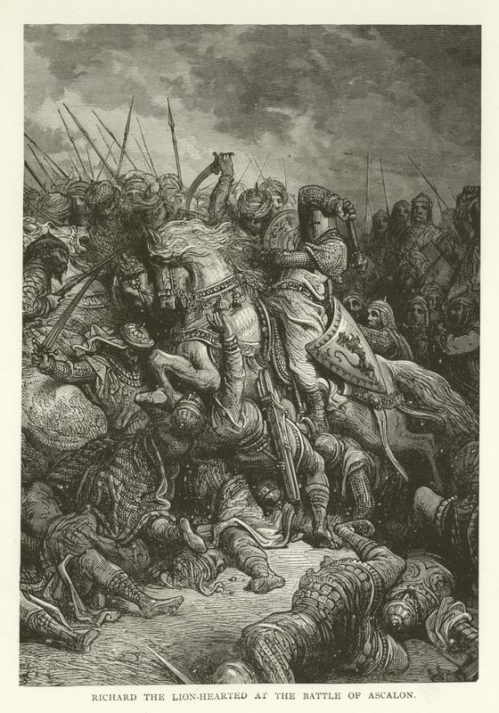 Richard the Lion-hearted i slaget ved Ascalon, 1192 av American School